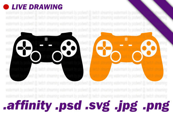 Controller Silhouette Gaming Graphics for Digital Sellers