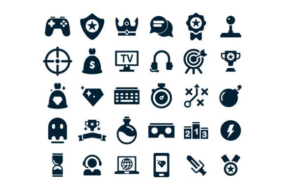 Esports and Gaming Icon Set Collection for Graphics