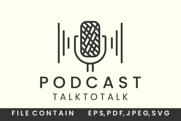 Gaming Podcast Simple Minimalist Line Graphics for Logos