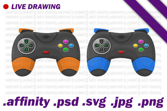Modern Gaming Controller Graphics for Crafting