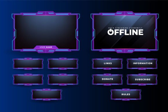 Online Gaming Stream Overlay Vector Review