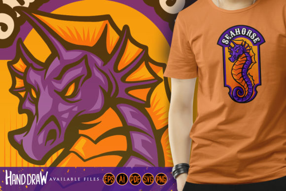 Seahorse Esport Logo Mascot Gaming: Graphics & Illustrations for Local Brands
