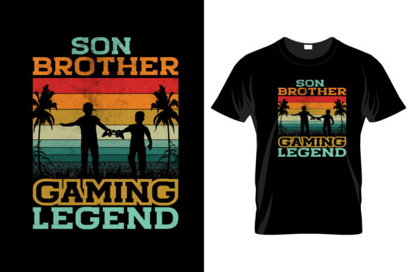 Son-brother-Gaming-legend Graphics for Print Templates