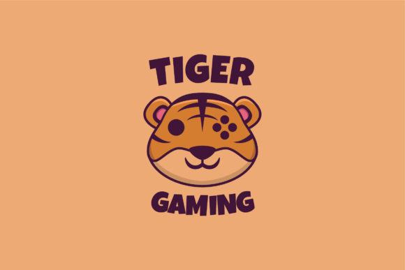 Tiger Gaming Mascot Logo Design for Modern Graphics and Logos
